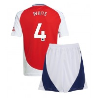 Echipament fotbal Arsenal Ben White #4 Tricou Acasa 2024-25 pentru copii maneca scurta (+ Pantaloni scurti)